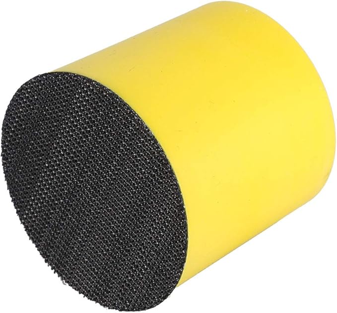 2 Inch Round Hand Sanding Block Foam Sanding Pad with Hook Loop Backing for Dust Free Woodworking Surface Polishing and Finishing
