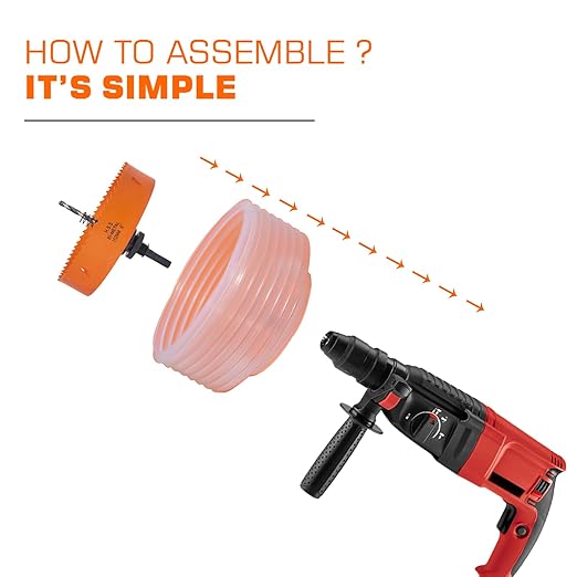 6 Hole Saw for Recessed Lights, 6 Inch Hole Cutter with Dust Bowl Catcher for Led Recessed Lighting 6 Inch and Wood Metal Drywall, Bi-Metal Construction