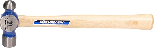 VAUGHAN Ball Pein Hammer, 16 oz, Hickory handle, American high carbon steel, TC016, VN15530