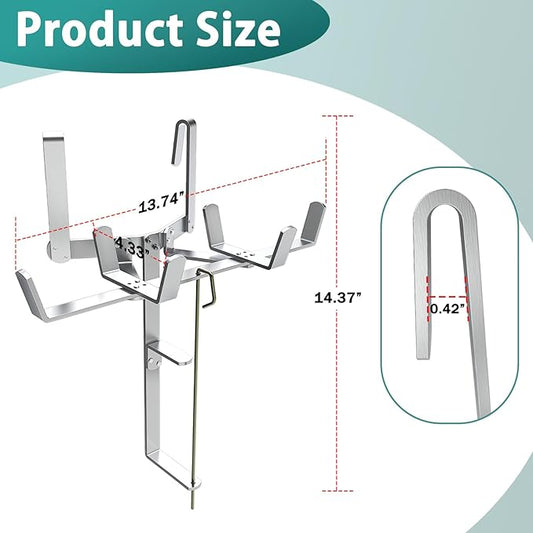 IRONDIY Aluminum Drywall Mud Pan Holder and Spool Tape Holder,Holds 12 inch Mud Pan & Up to 500 Ft Tape