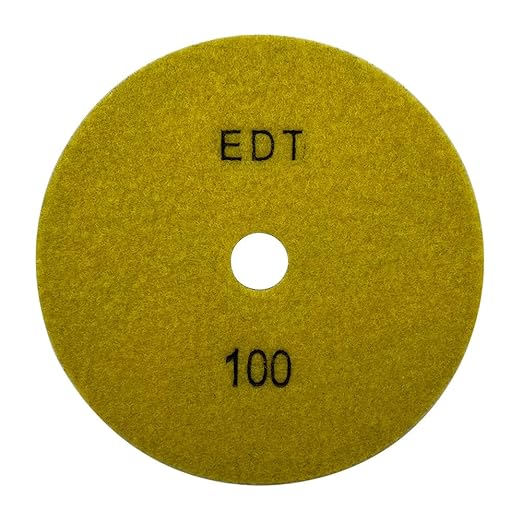 7" High Performance Dry Stone/Concrete Polishing Pads, 1.5mm Segment Height, Honeycomb Style, 100 Grit