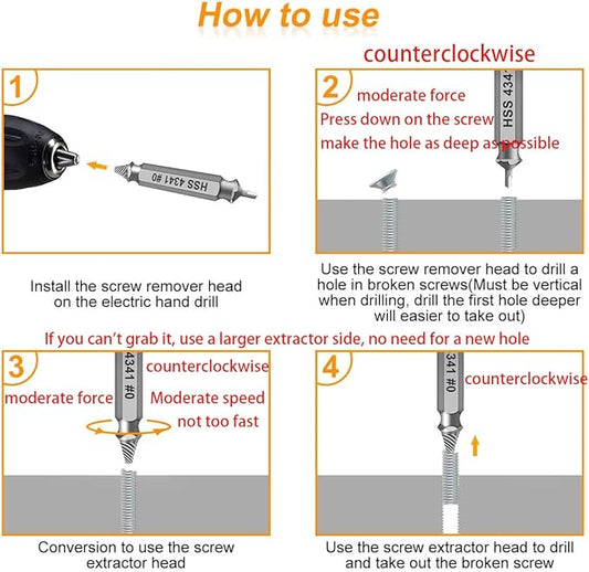 Gifts for Men,Damaged Screw Extractor Set-Valentines Day Gifts for Him Men Adults,Mens Gifts for Dad,Husband,Stripped Screws Nuts & Bolts Drill Bit Tools for Easy Removal of Rusty Broken Screw