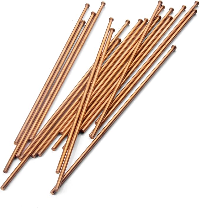 SWANSOFT Copper Descaling Needles for Needle Scaler, 3mm x 180mm, 19-Pack, for Paint Stripping and Surface Cleaning