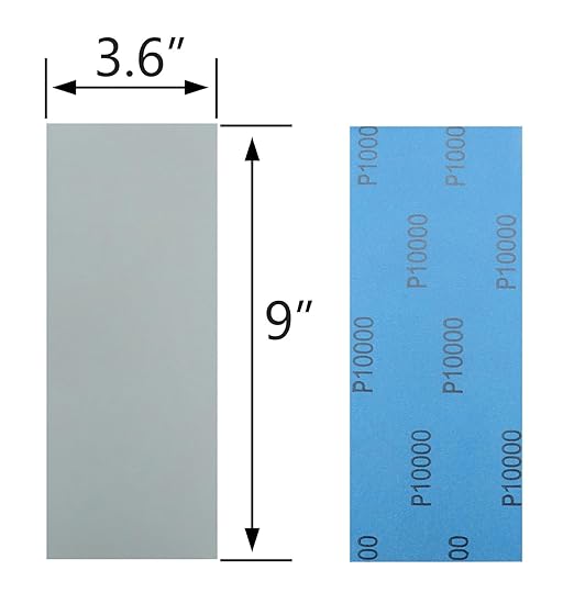 20Pcs 9 x 3.6 Inchs 10000 Grit Wet and Dry Handmade Universal Sanding Sheets, Suitable for Woodworking Furniture/Automobiles/Metal/Lacquer Polishing Sandpaper