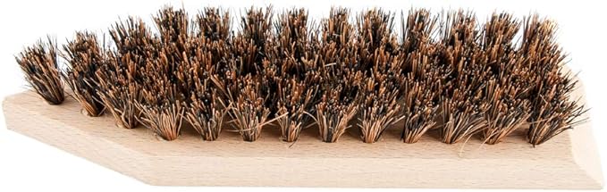Hardwood Shoe & Boot Cleaning Brush with Stiff Coco Bristles, Removes Tough Dirt & Debris, Easily Cleans Soles (Made in Germany) Brown