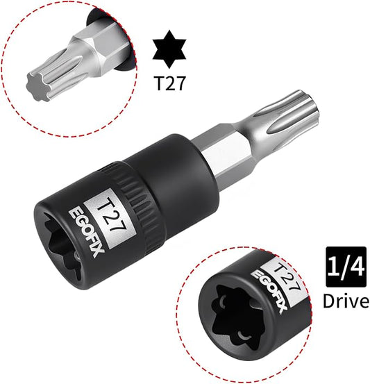 1/4 Inch Drive x T27 Torx Bit Socket