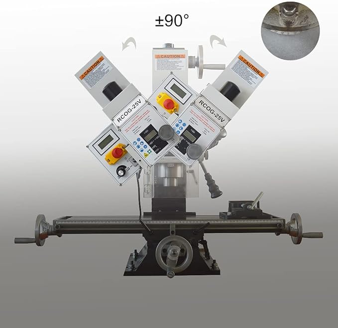 TECHTONGDA High-Precision Mini Milling Machine MT3 with Brushless Motor and Digital Readout Benchtop Mill/Drill for Fine Metal & Wood Processing 1100W Power Infinitely Variable-Speed (50-2250rpm)