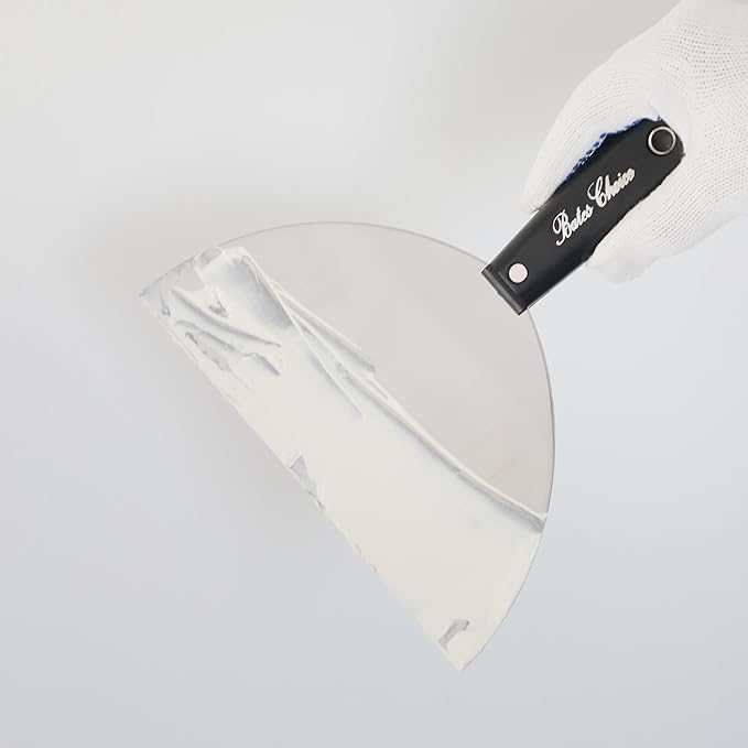 Bates- Putty Knife, 8 Inch, Plastic Handle, Carbon Steel, Flexible, Metal Scraper, Drywall Spackle Knife, Metal Paint Scraper Tool, Putty Knife Scraper, Wall Scraper