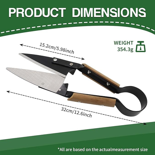 Sheep Clippers Hand Shears For Sheep Shearing, 6.1-inch Carbon Steel Blade,Classic Style, Carbon Steel Scissors For Alpaca, Pet Horse Dog Sheep Shears (Wooden handle)