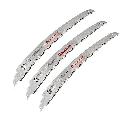 12 Inch Japanese Teeth Reciprocating Saw Blades 3-Piece, Arc Edge Wood Pruning Blades, 6TPI for Tree Trimming, Wood Cutting, Durable & Sharp, Fits Most Reciprocating Saws