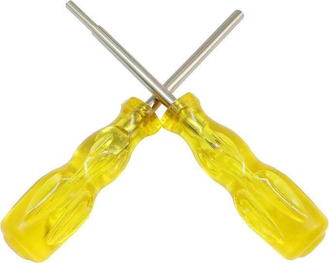 3.8mm and 4.5mm Gamebit Screwdriver Set, Security Screwdriver Bits for Opening Nintendo, Sega Consoles and Game Cartridges (Yellow)