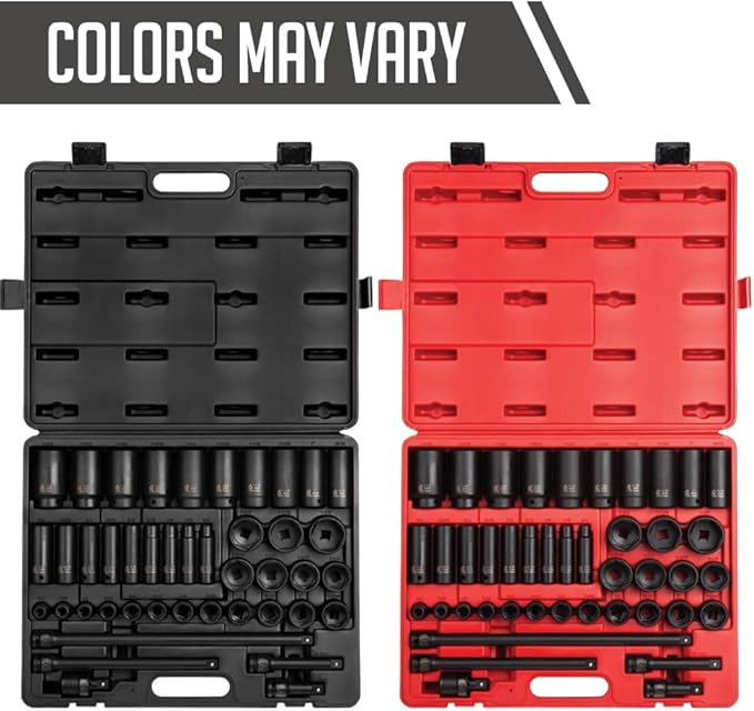 43PC 1/2" DR AE IMP SOCKET SET, Black