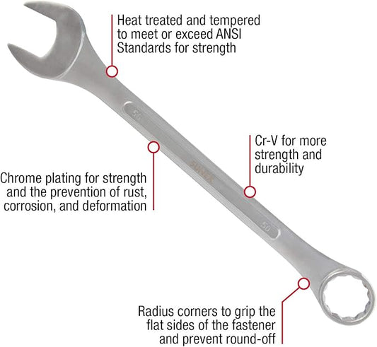Sunex Tools 9707M Jumbo Metric Combination Wrench Set, 7Piece (Includes Roll-Case)