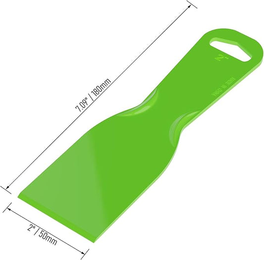 Plastic Putty Knife, 3 PCS 2 Inch Scraper Tool, Flexible Spackle Knives for Drywall, Decals, Wall Paper, Patching, Painting, Taping, Scraping Coating