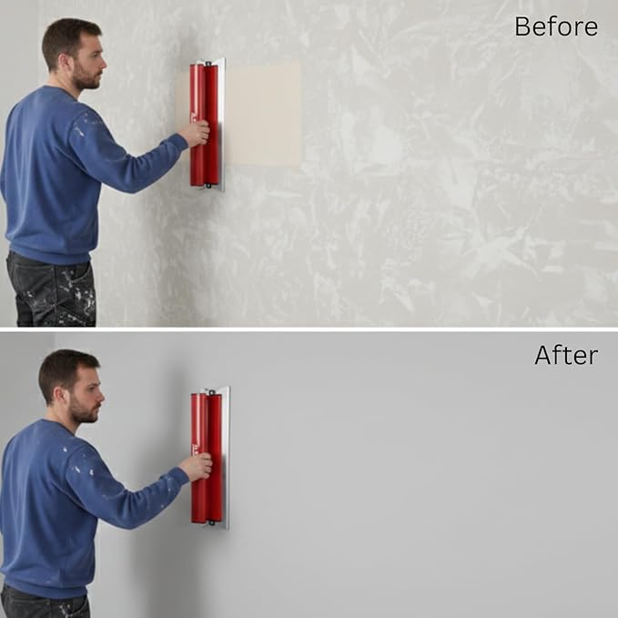 Plonic Drywall Skimming Blade Set with Portable Case, Stainless Steel 10", 14", 24", 32" & 40" Skimming Blades with 40"-84" Extension Handle, Drywall Finishing Tools (40inches)