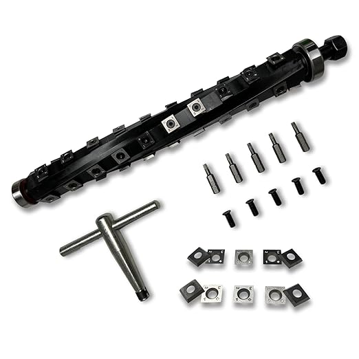 Helical Cutterhead for Dewalt Planer Dw735/Dw735x with 4 Rows of Carbide Inserts, Includes Spare Screws and Blades, DW735 Woodworking Tool