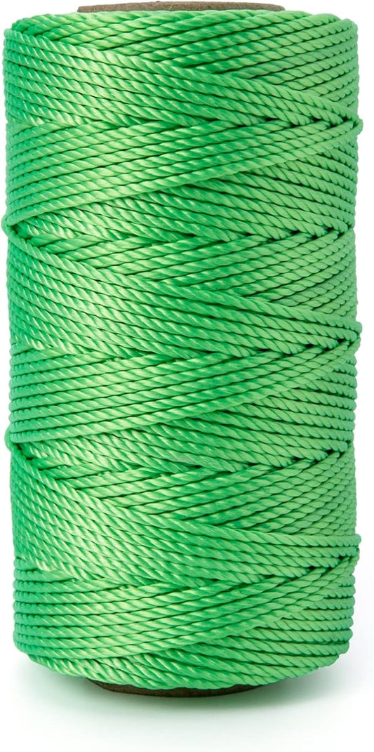 HONGDA Twisted Nylon String, #18 x 270FT Mason Line String, Nylon Twine for Masonry Job, Trot Line, Decoy Line, Net Making and Mending, Workshop, Crafts, Gardening