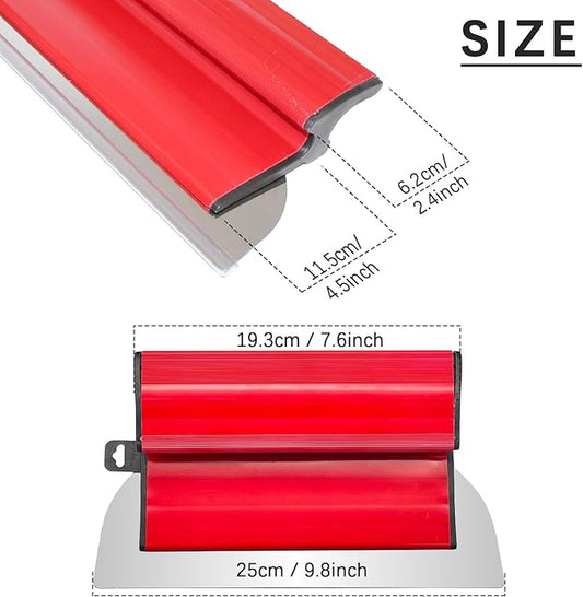 Drywall Skimming Blade 10 Inch, Smooth Finish, Precision 0.5mm European Stainless Steel Blade (Replaceable),Drywall Skimming Blade Tool for Drywall/Wallboard/Plasterboard