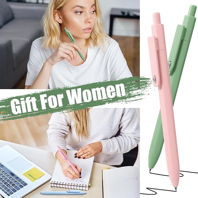 Vitoler Gel Pens, 8 pcs Cute Pens Black Ink, 0.5 mm Fine Point Smooth Writing Pen, Quick Drying Pen for Teacher Supplies, Stocking Stuffers for Nurses