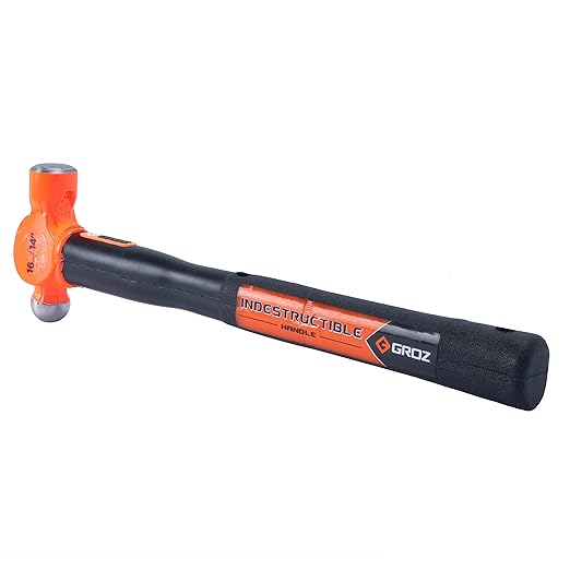 Groz 34538 14" Indestructible Ball Pein Hammer, 16 oz