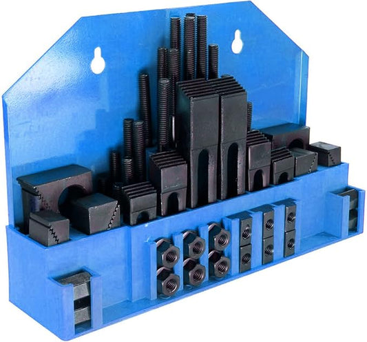HFS(R) 58 Pcs Hold Down Clamp Clamping Set Kit Bridgeport Mill (3/4" Slot 5/8" Stud)
