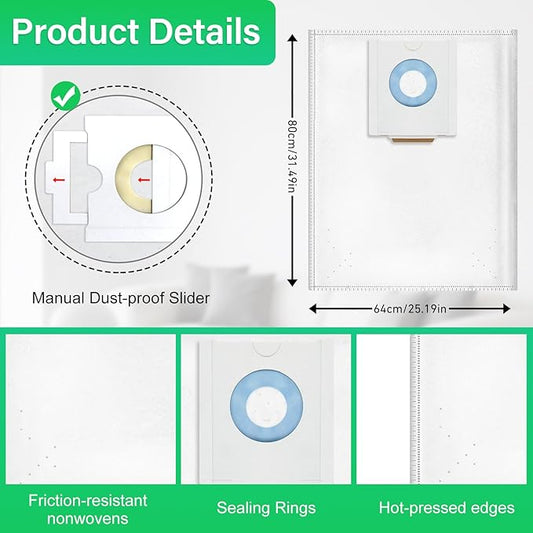 10 Pack 496186 Selfclean Filter Vacuum Bags For Festool CT 36, CTL 36, CTM 36 Dust Extractor Bag for Festool Vacuum Cleaner, Shop Vac Bags, Large Capacity Dust Collector Bag for Woodworking Workshops