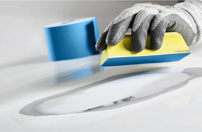 3M Stikit Blue Abrasive Sheet Roll, 36221, No Hole, 2-3/4 in x 30 yd, 180+ Grade, Automotive Sanding Roll Sandpaper for Coating Removal, Body Repair, Auto Sanding