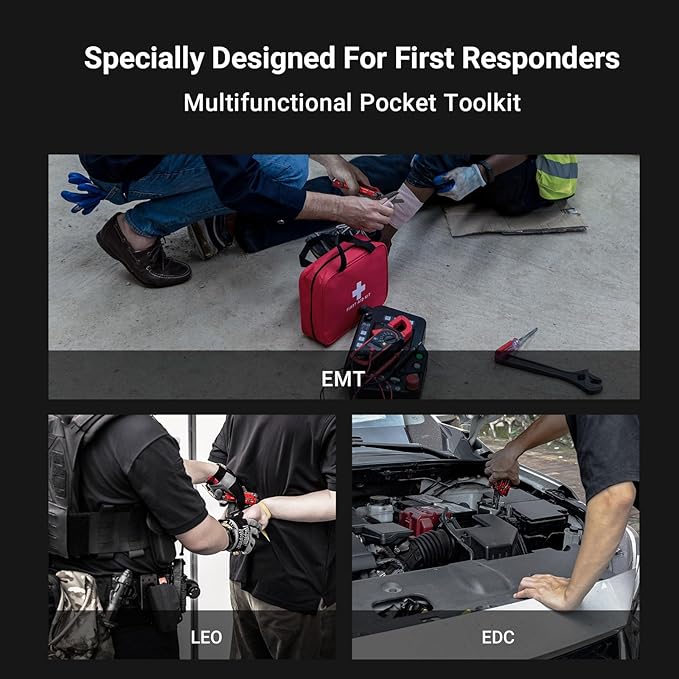 NEXTORCH PIONEER MT20 14-IN-1 Multi-tools Full-Size,Versatile Multi-tool Set with Scissors Needle Nose Pliers Pocket Clip Multi-tool (RED with Glass Breaker)