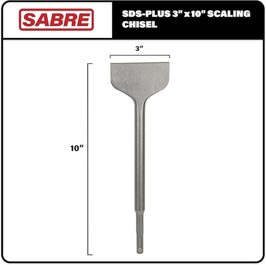 SDS Plus Thinset Scraping Bit 3??x 10?? Thinset Scaling Chisel, SDS Chisel Bit for Hammer Drills ??Tile Removal