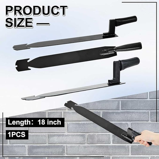 Shingle Slaters Ripper, Steel Roof Ripper Shingle Remover Slate Puller Rip Slate Slating Nail Remover for Slaters Roofers Roofing(Black,18 Inch)