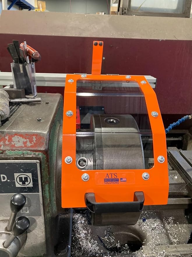Lathe Chuck Guard. Fits 8-16" Chuck Diameters. Standard model, no interlock. Part # CC816 by ATS Machine Safety Solutions