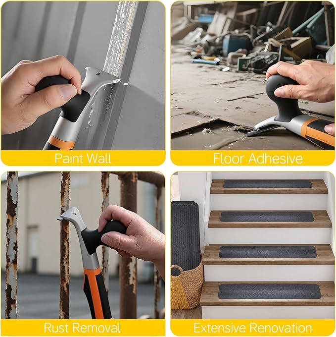 1-1/2" Replacement Premium Ergonomic Carbide Scraper Blades - Extend Your Tool's Life - Fits Heavy-Duty Scraper for Scraping Paint, Glue, Rust, Stains, Putty on Wood, Metal, Glass (1-Pack)