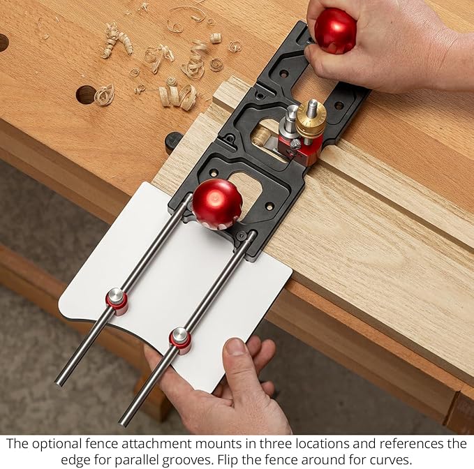 Woodpeckers Router Plane, Precision Woodworking Tool for Joinery, 3 Mount Positions, Zero-Backlash Thumbwheel, Spear & Straight Blades, Ductile Iron Base - WRP