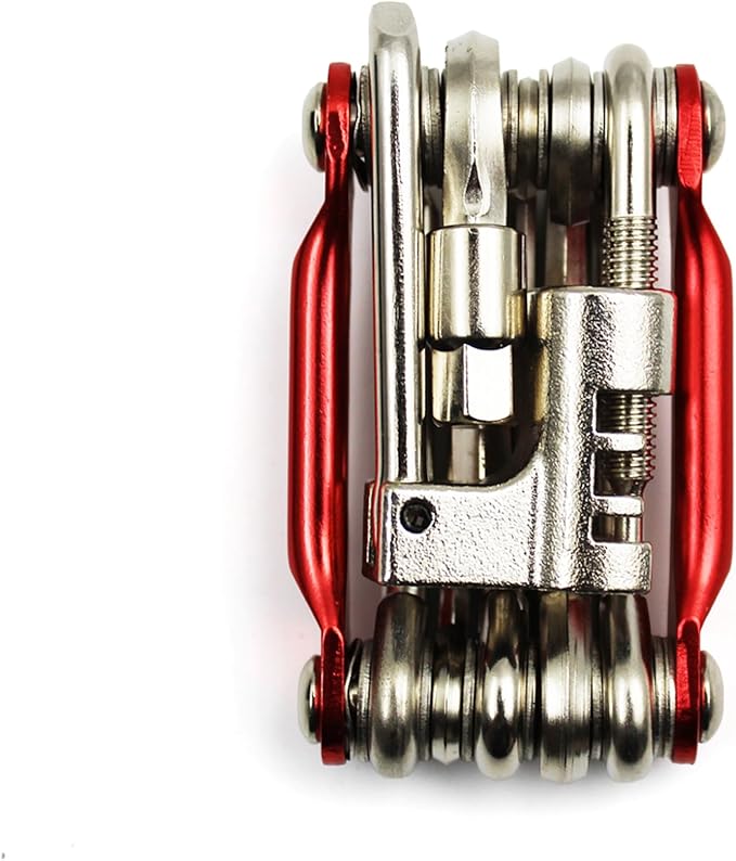 10-in-1 Bike Multi Tool ??Compact Bicycle Repair Kit w/Chain Breaker, Allen Wrench Set, Screwdrivers ??MTB, Road, BMX, E-Bike Tire & Gear Tools