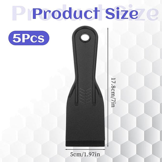 5 pcs 2 Inch Flexible Plastic Paint Scraper Plastics Putty Knife for Spackling Patching Plastic Scraper for Taping Drywall Spreading Painting Wall Scratching