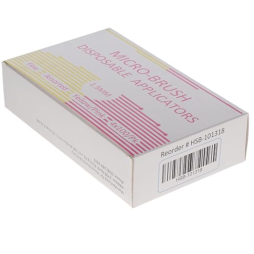 HSB 101318, Micro-Brush Applicators, Disposable Dental Micro Brushes, Bendable Neck for Precision Application, Ideal for Dental & Cosmetic Applications, Asstd, Yellow & Pink, 400/Pk, Case of 40 Boxes
