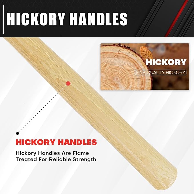 C&T 2 Pound Solid Brass Non-Sparking Hammer with Hickory Wood Handle,Non Marring Non Sparking,2lb