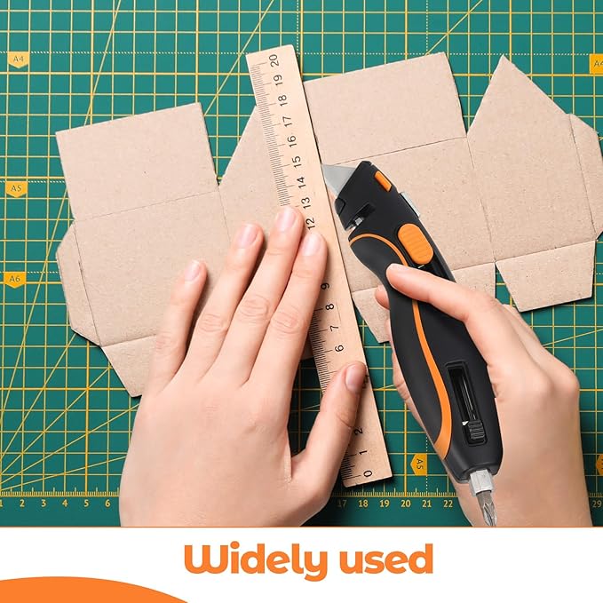 Lizeonz 4PCS Premium Multi-Function Utility Knife, Retractable Metal Heavy Duty Box Cutter, Lightweight Handle with Quick-Change Blade Holder, Built-in Screwdriver and Blade Storage (with 3 Blades)