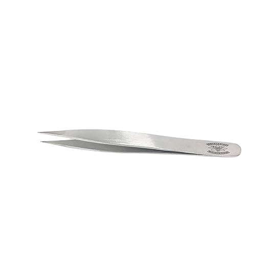 Stainless Steel General Purpose Forceps with Straight Strong Tips (4.5 in. (115mm), Smooth Tips and Handle)