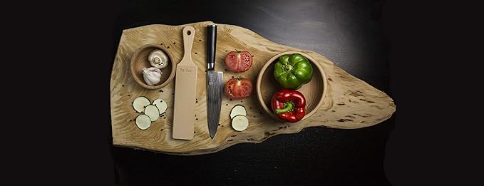 Bacher Premium Leather Strop for Knife Sharpening with Polishing Compound - Double Sided Stropping Leather ??Stropping Kit: Knife Strop and Stropping Compound for Wood Carving and Woodworking