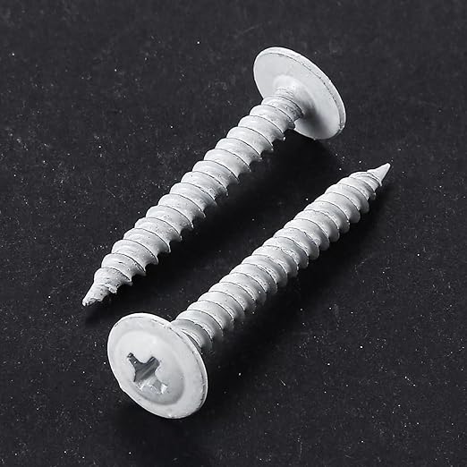 Wensilon(150 pcs)#8횞1-1/2" Phillips Truss Head Wood Screws White Iron Quick Metal Self Tapping