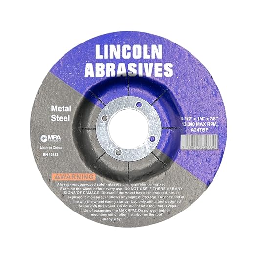 100 Pack Grinding Wheels, 4.5" x 1/4" x 7/8", Aluminum Oxide Discs for Angle Grinder