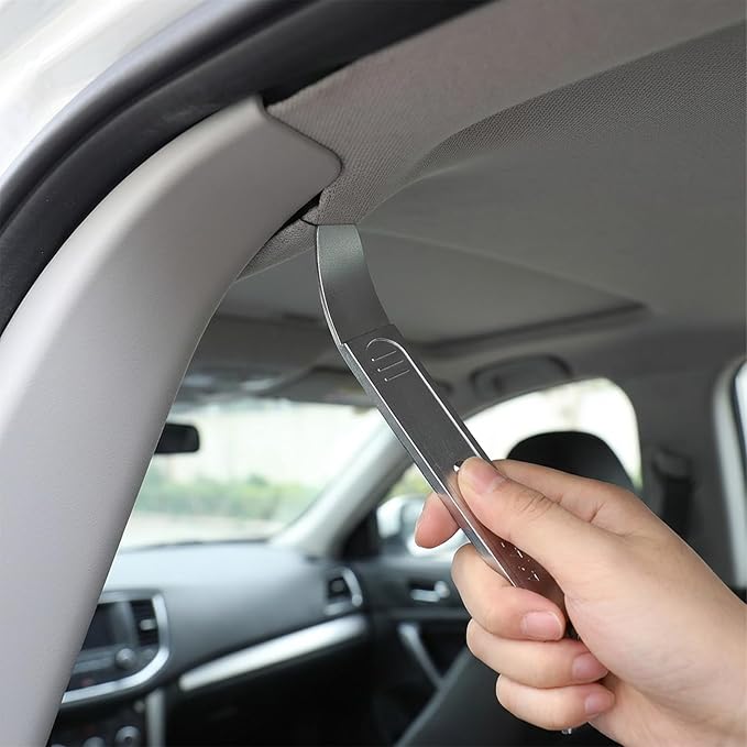 4140 Pry Bar Removal Tool, Car Trim Removal Tool Portable Pocket Pry Bar Interior Door Trims Pries Tools Metal Pries Tools for Removing Auto Trim Interior, Demolishing Flooring and Roofing