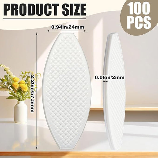 100 Pcs Biscuit Joiner Tool PVC Biscuits Plastic Self Clamping and Gripping Plates for Woodworking Composite Deck Fixed Door Frame Furniture Framing (Checked)