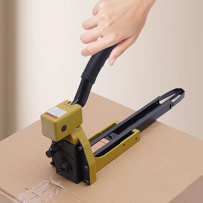 BANLICALI Carton Stapler Heavy Duty Manual Carton Closing Stapler with 100 Pcs Staples 1-3/8-Inch Crown, 3/4-Inch Length, Industrial Staple Tool for Sealed Boxes, Cartons, Corrugated Cardboard