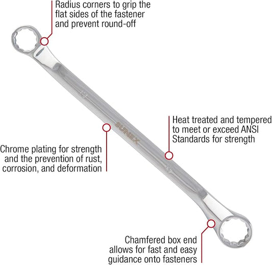 Sunex Tools 9950M Metric Double Box Wrench Set, 5 Piece