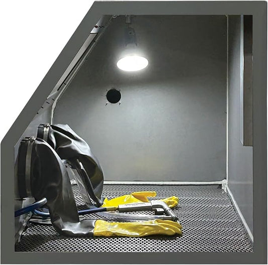Skat Blast TP Tools USA 2846FP Abrasive Sandblast Sandblasting Cabinet with HEPA Vacuum, 46" W x 28" D x 28" H Work Area, Made in USA