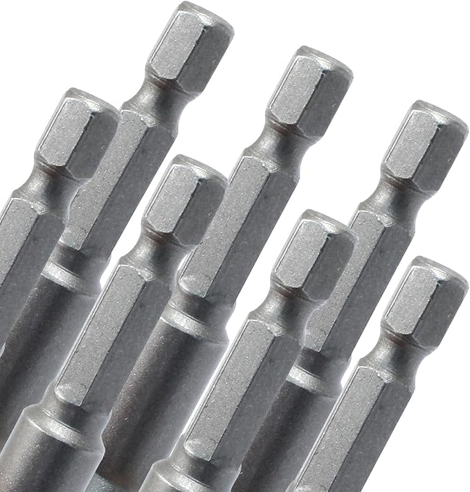 Litoexpe 10 Pcs 5/16 Inch Hex Magnetic Power Hex Nut Driver Magnetic Extension Socket Drill Bit Set, Quick Change Socket Nut Impact Driver for Electric Drill