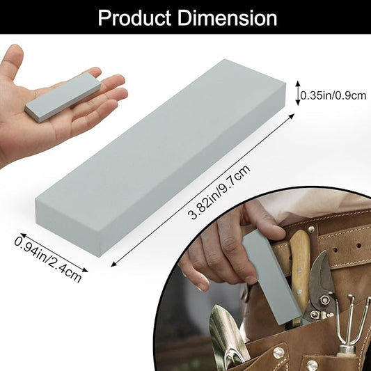 Segbeauty Mini 1000 Grit Whetstone, 1pcs 3.8in Portable Sharpening Stone for Pedicure Kit, Dual Grit Work Kitchen Knife Sharpening Stones Pocket Knife Sharpener Stone for Blade Scissors Sharpener Tool
