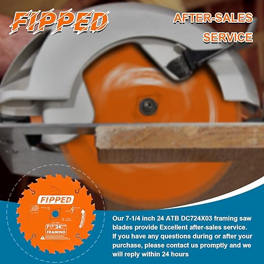3 Pack 7-1/4 Inch 24 ATB Teeth Framing Circular Saw Blades for Wood Cutting with 5/8'' Arbor, Replacement for Diablo D0724A Framing Saw Blade, with TCT for Longer Life and Faster Cutting Speed